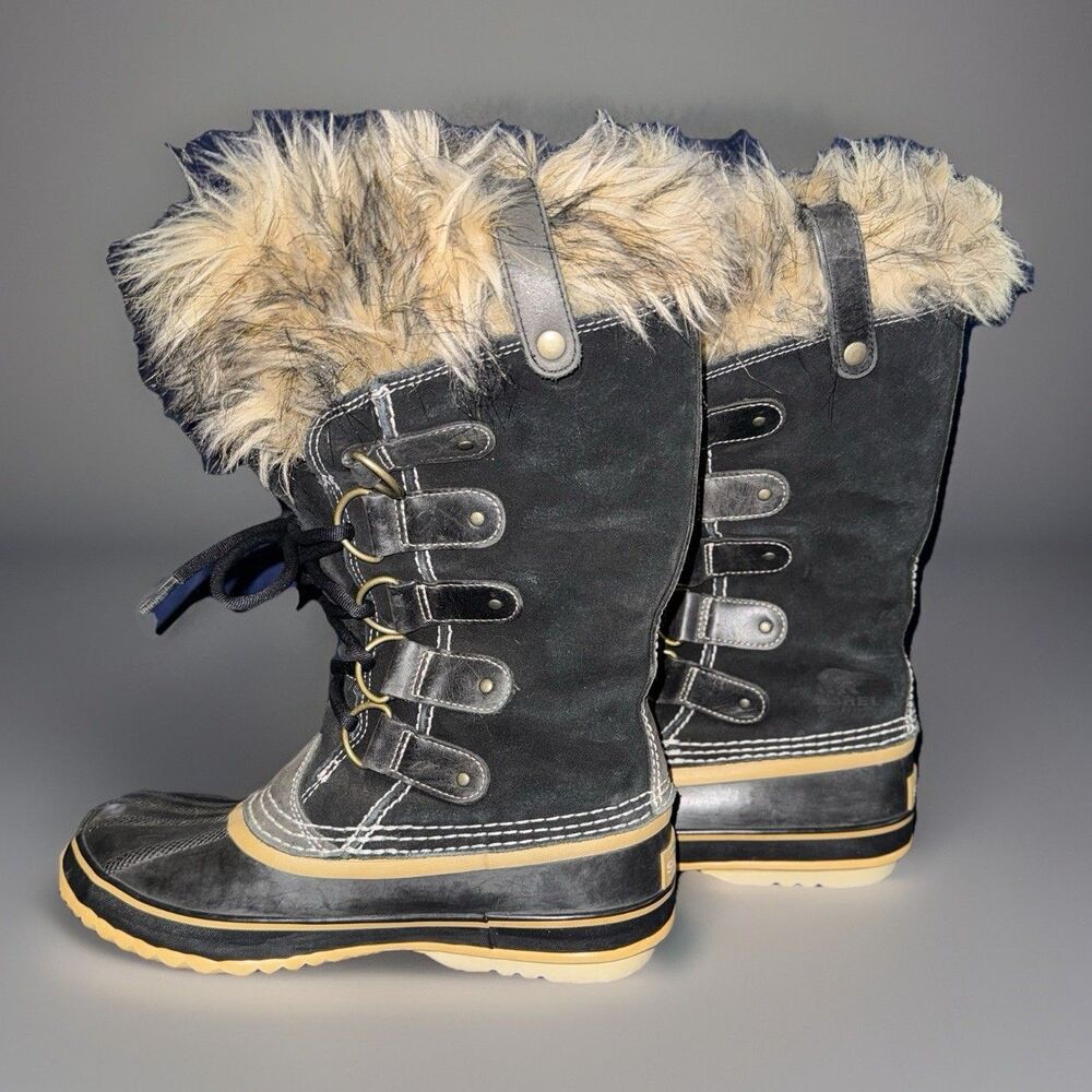 Sorel Women's Joan of Arctic Winter Seasonal Boots "Quarry/Black" Size 8